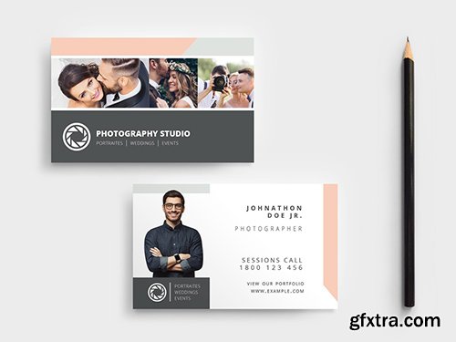 Stylish Photographer Business Cardlayout 341104159