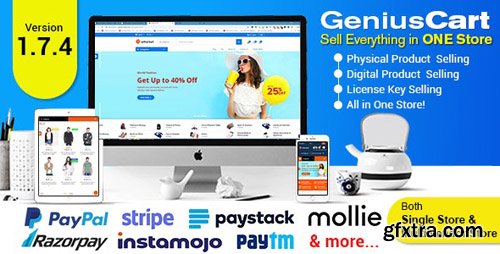 CodeCanyon - GeniusCart v1.7.4 - Single or Multivendor Ecommerce System with Physical and Digital Product Marketplace - 24089099 - NULLED