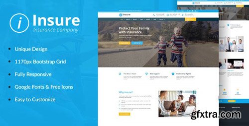 ThemeForest - Insure v1.0 - Insurance, Finance, & Business HTML Template - 19207917