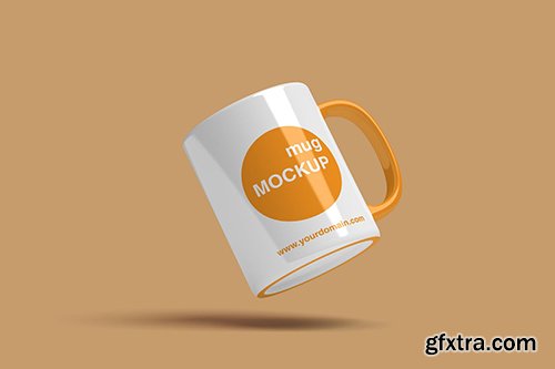 Flying Mug Mockup