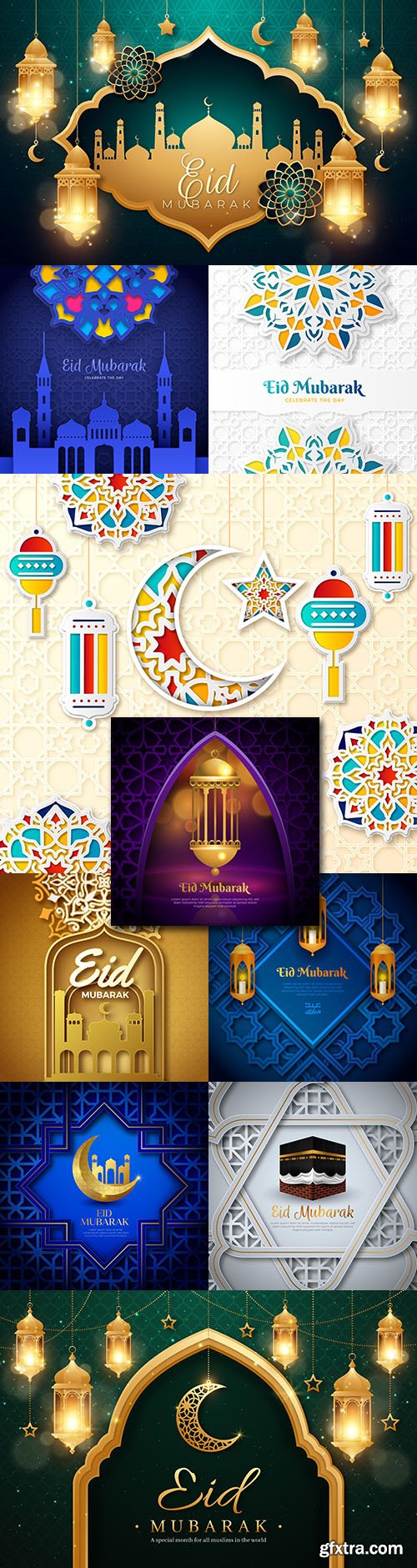 Eid Mubarak pealistic background with candles and mosque
