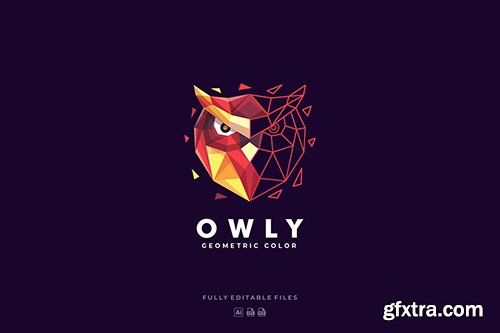 Owl Poly Colorful Logo