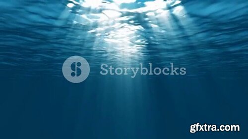 Videoblocks - Light underwater in ocean | Video Loop Background