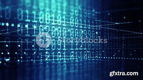 Videoblocks - Big data and information flowing through cyberspace. 4K UHD technology video loop | Video Loops Motion Background