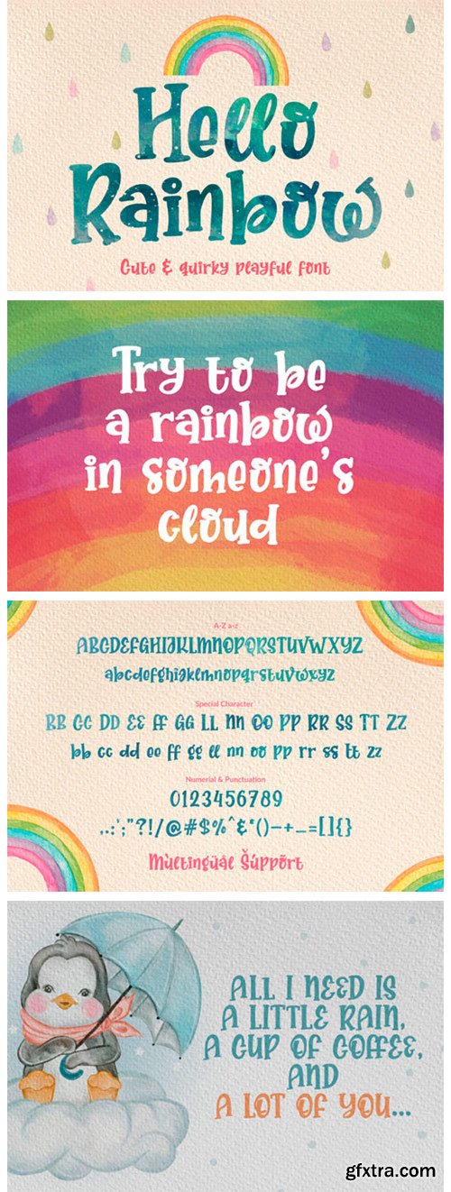 Hello Rainbow Font