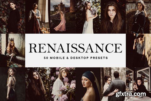 50 Renaissance Lightroom Presets and LUTs