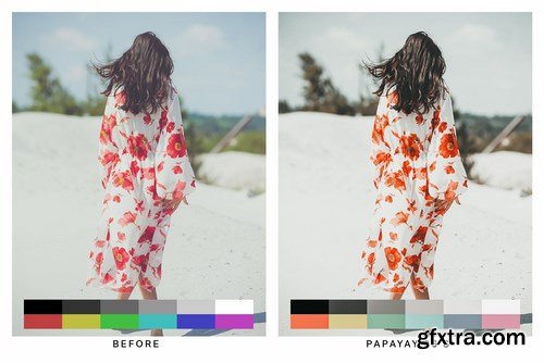 50 Papaya Orange Lightroom Presets and LUTs