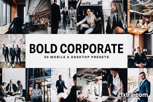 50 Bold Corporate Lightroom Presets and LUTs