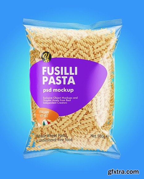 Plastic Bag With Fusilli Pasta 58981