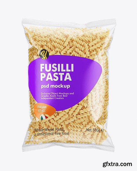 Plastic Bag With Fusilli Pasta 58981