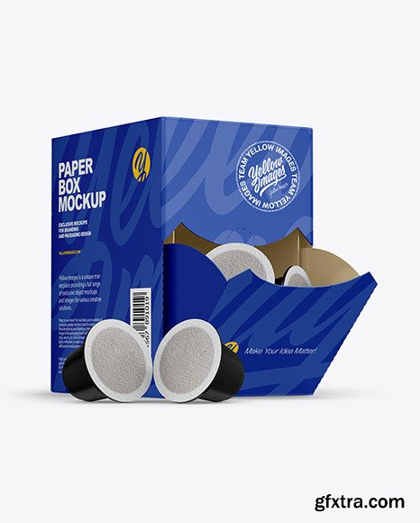 Paper Box With Coffee Capsules Mockup 59036