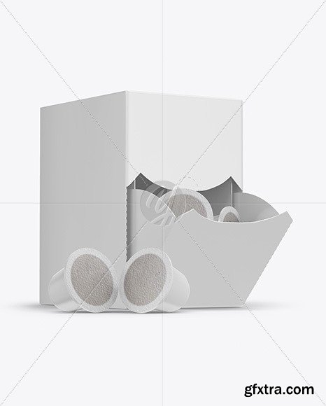 Paper Box With Coffee Capsules Mockup 59036