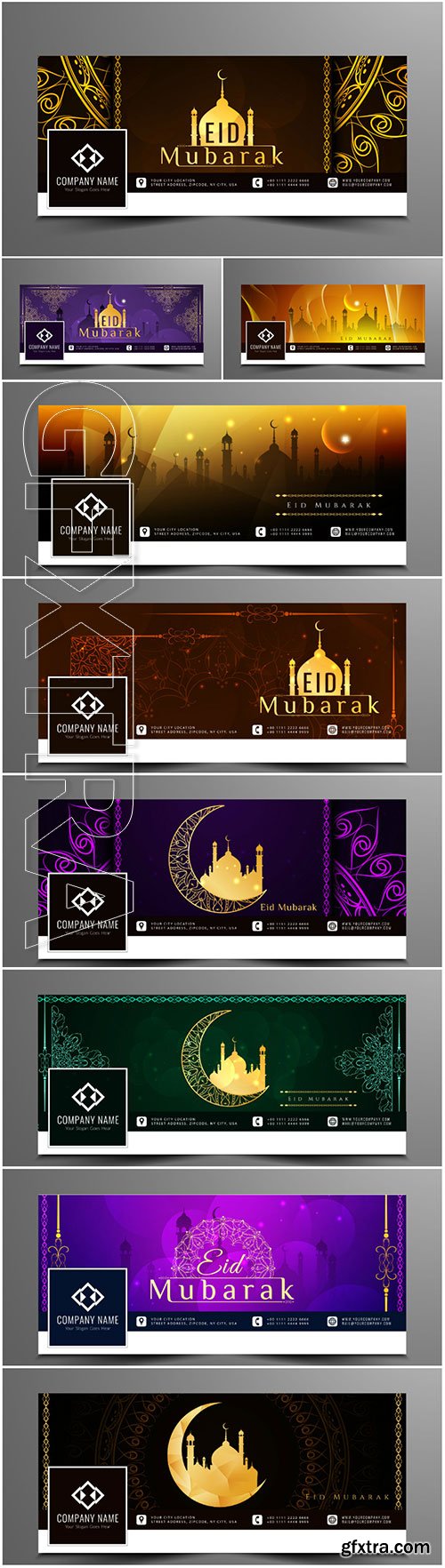 Eid mubarak vector design for facebook timeline