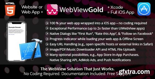 CodeCanyon - WebViewGold for iOS v7.1 - WebView URL/HTML to iOS app + Push, URL Handling, APIs & much more! - 10202150