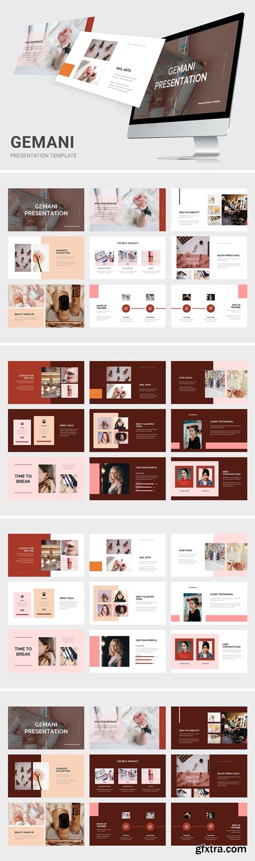 Gemani - Beauty Business Powerpoint, Keynote and Google Slides Templates