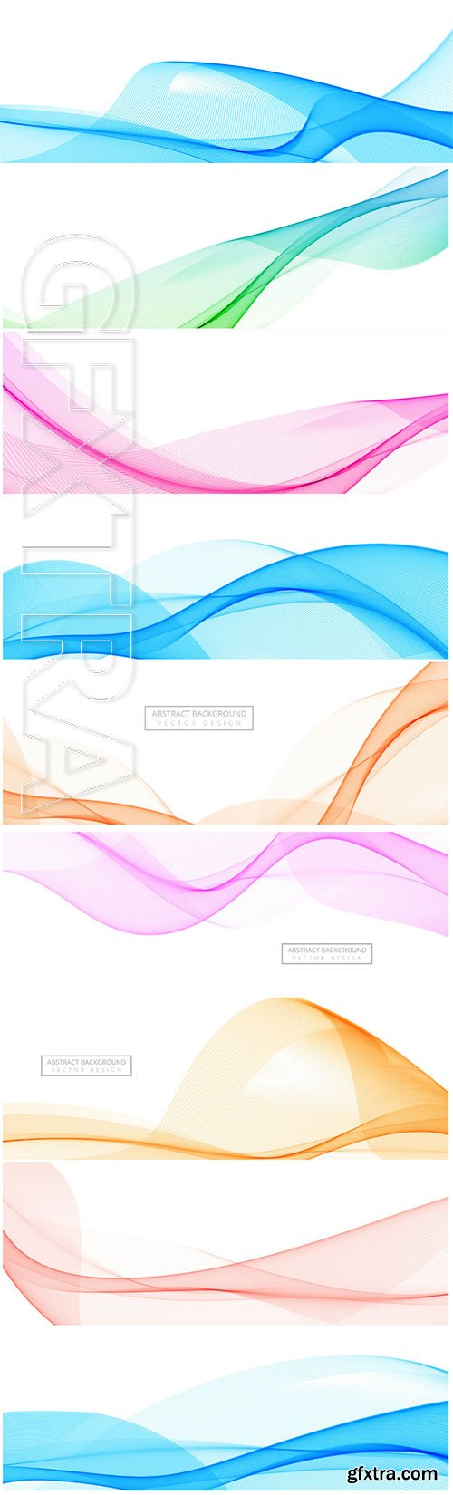 Modern flowing wave banner on white background