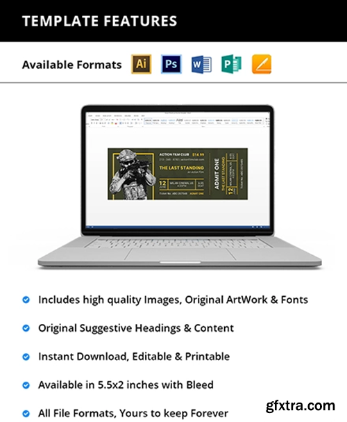 Editable-Action-Movie-Ticket