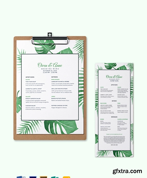 Download-Tropical-Wedding-Menu-Template