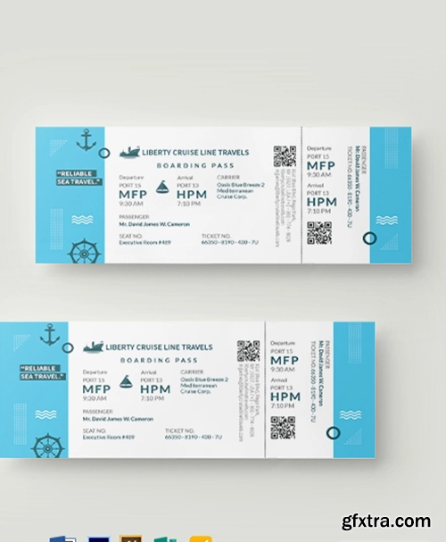 Cruise-Travel-Ticket-Template