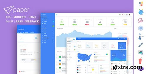 ThemeForest - Paper Panel v1.0.9 - Multipurpose Admin Dashboard Bootstrap 4 Template - 21985348