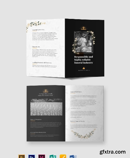 Catholic-Funeral-Service-Bi-fold-Brochure