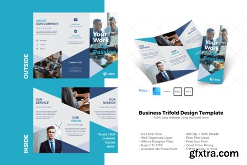 Business Trifold Brochure Design Template 4026444