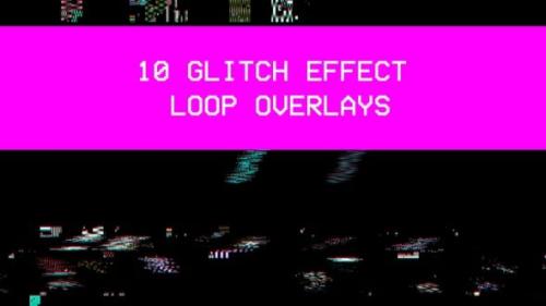 Videohive - 10 Glitch Loop Effect Pack