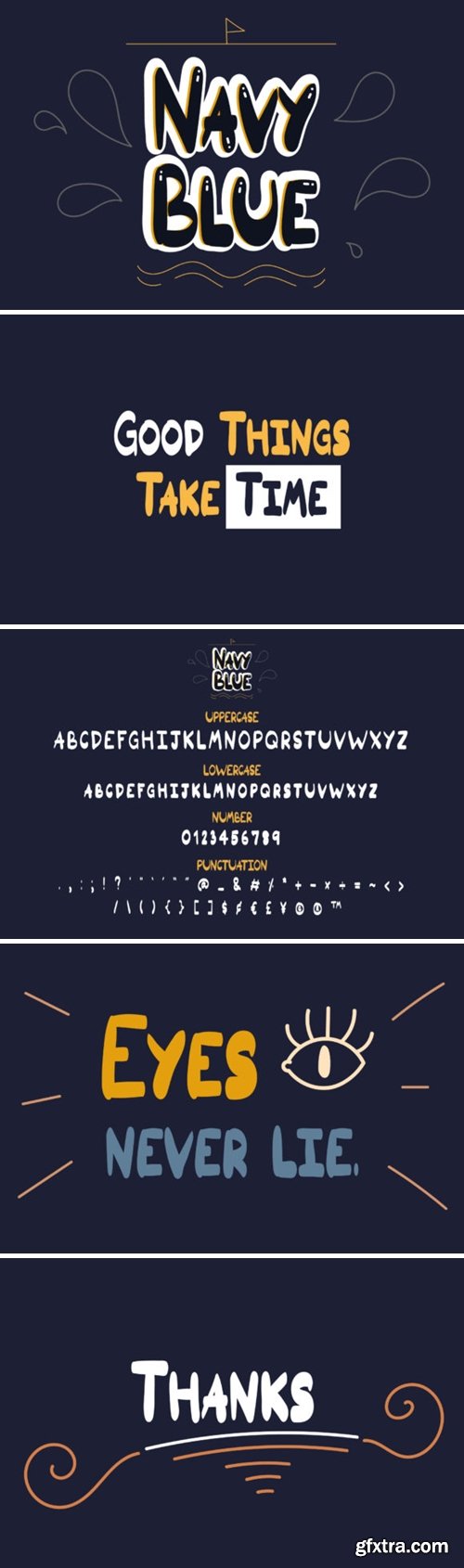 Navy Blue Font