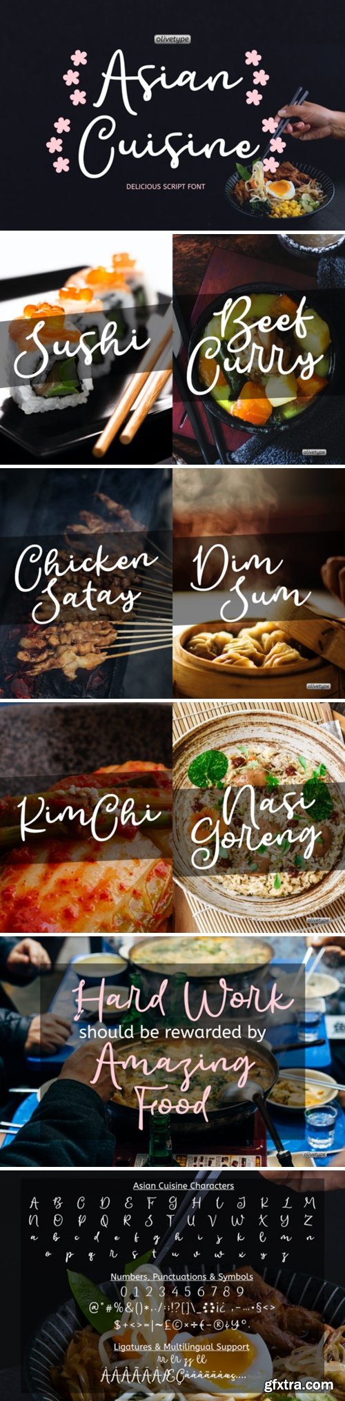 Asian Cuisine Font