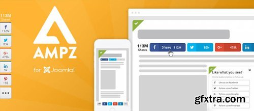 AMPZ Extended v3.6.8 - Social Sharing Extension for Joomla