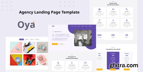 ThemeForest - Oya v1.0 - Agency Landing Page Template - 26588406