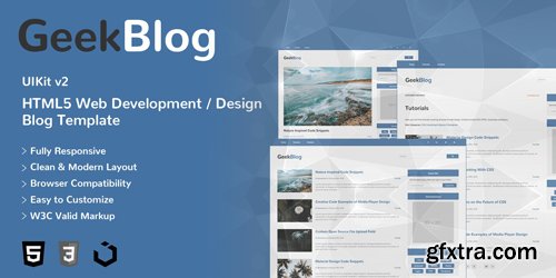 CodeSter - GeekBlog v1.0 - HTML5 Web Development Design Blog Theme - 10393