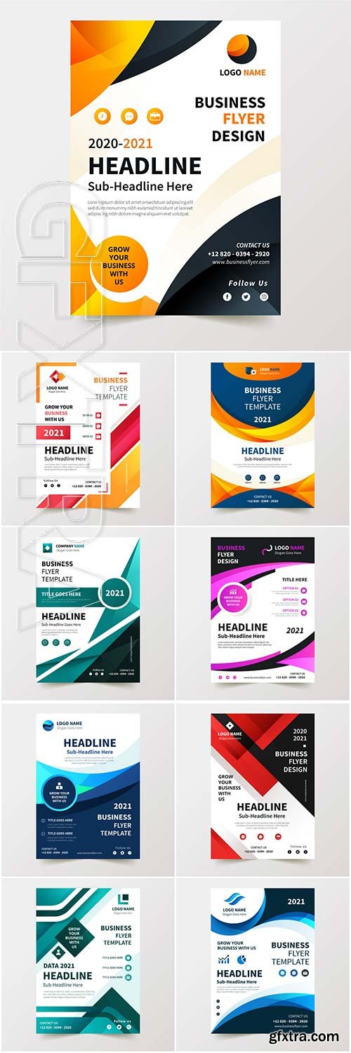 Business flyer template vector illustration