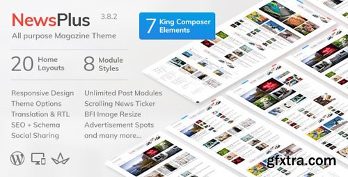 ThemeForest - NewsPlus v3.8.2 - News and Magazine WordPress theme - 4208250