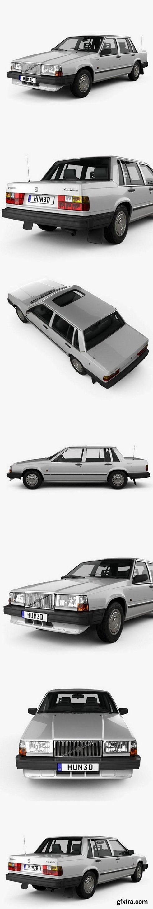 Volvo 744 sedan 1985 3D model