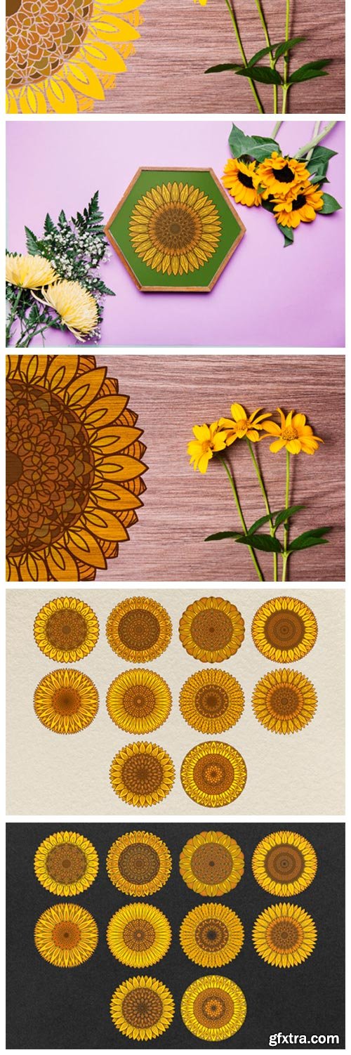 Sunflower Mandalas Color 4040571