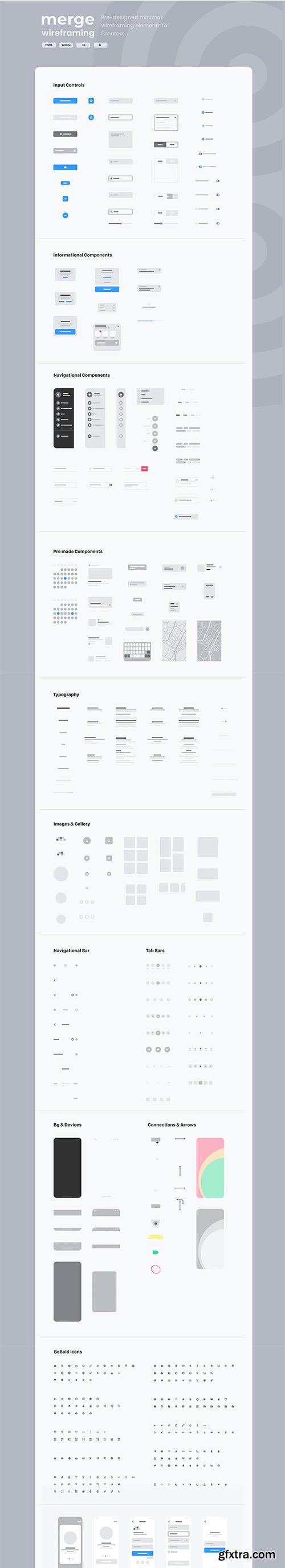 Merge Wireframing UI Kit