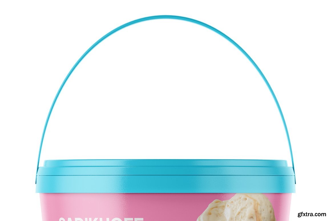 CreativeMarket - Matte Ice Cream Bucket Mockup 4037945 » GFxtra