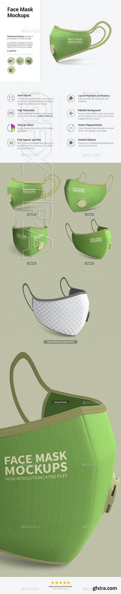 GraphicRiver - Face Mask Mockups 26455195