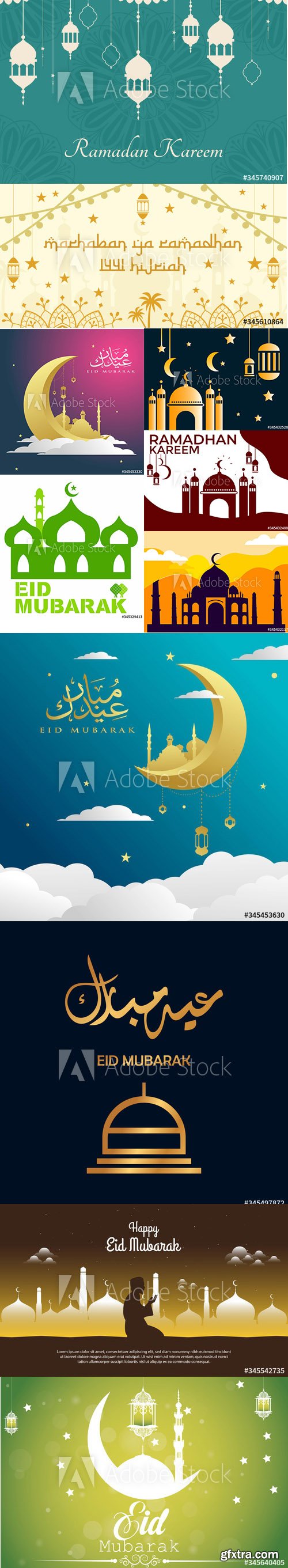 Ramadan Kareem greeting banner islamic background