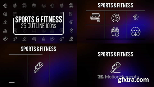 me14681145-sports-fitness-outline-icons-montage-poster