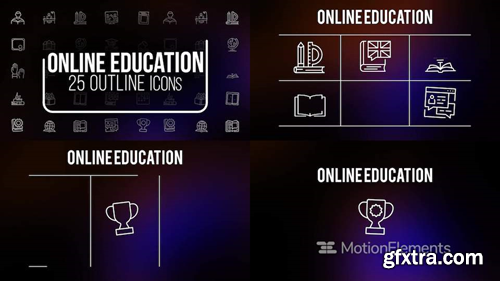 me14681228-online-education-outline-icons-montage-poster