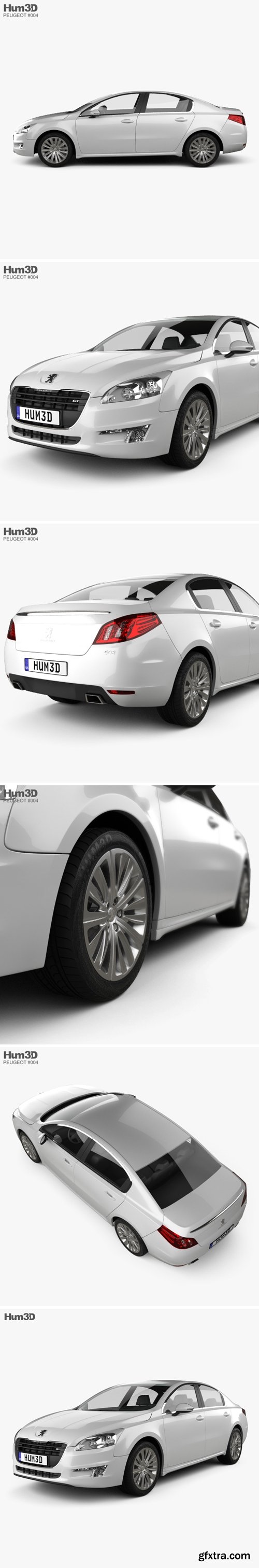 Peugeot 508 saloon 2011 3D model