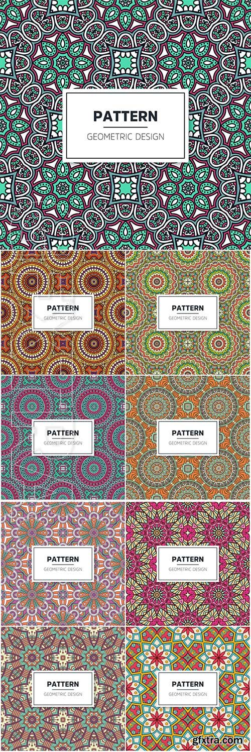 Luxury ornamental mandala seamless vector pattern # 9