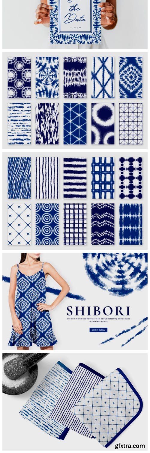 Shibori Tie Dye Seamless Patterns 4052675