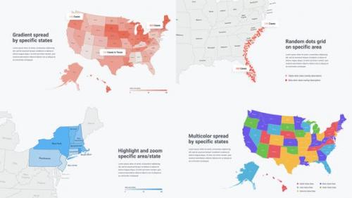 Videohive - USA Map Infographics