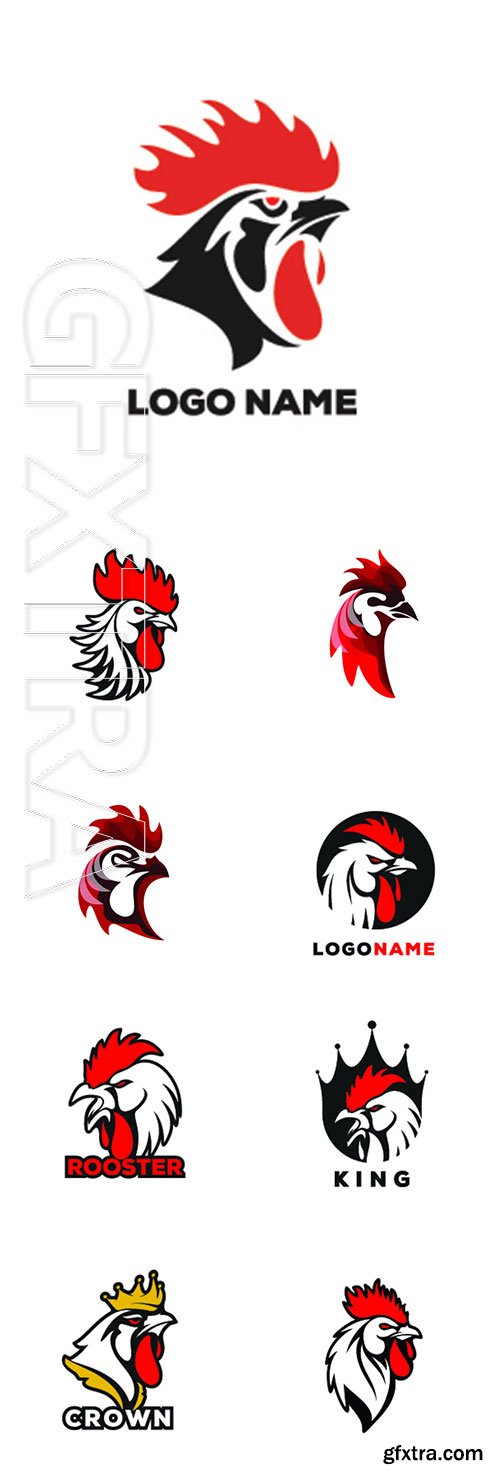 Rooster vector logo illustration