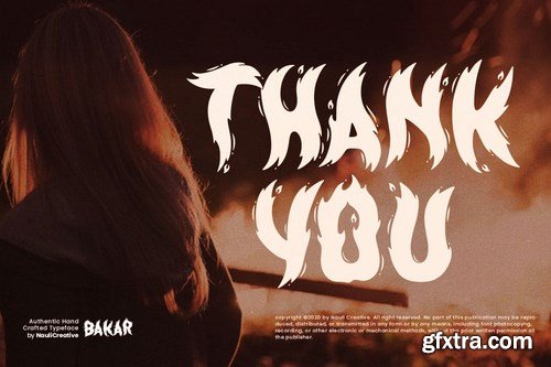 Bakar - Flaming Unique Font