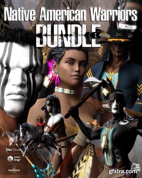 Daz3D - Native American Warrior Bundle DS