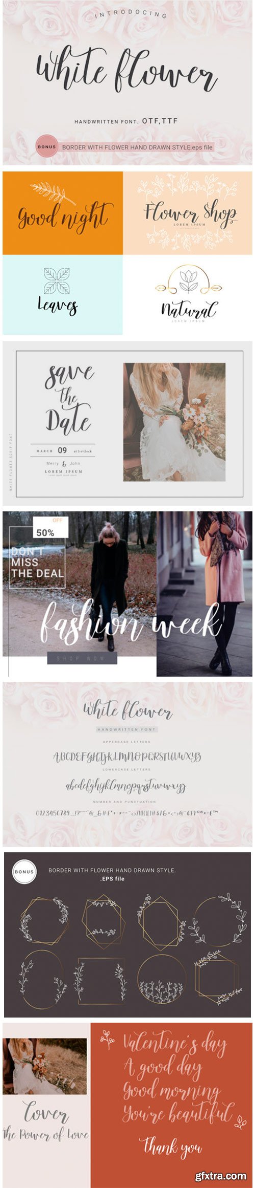 White Flower Font